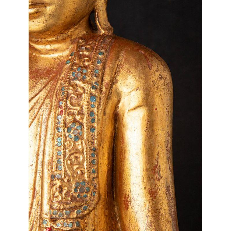 Antique Burmese Mandalay Buddha Statue from Burma For Sale 12