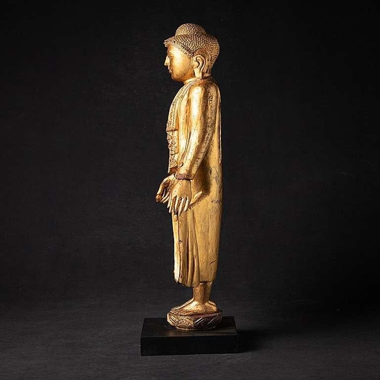 Antike burmesische Mandalay-Buddha-Statue aus Burma im Angebot 13