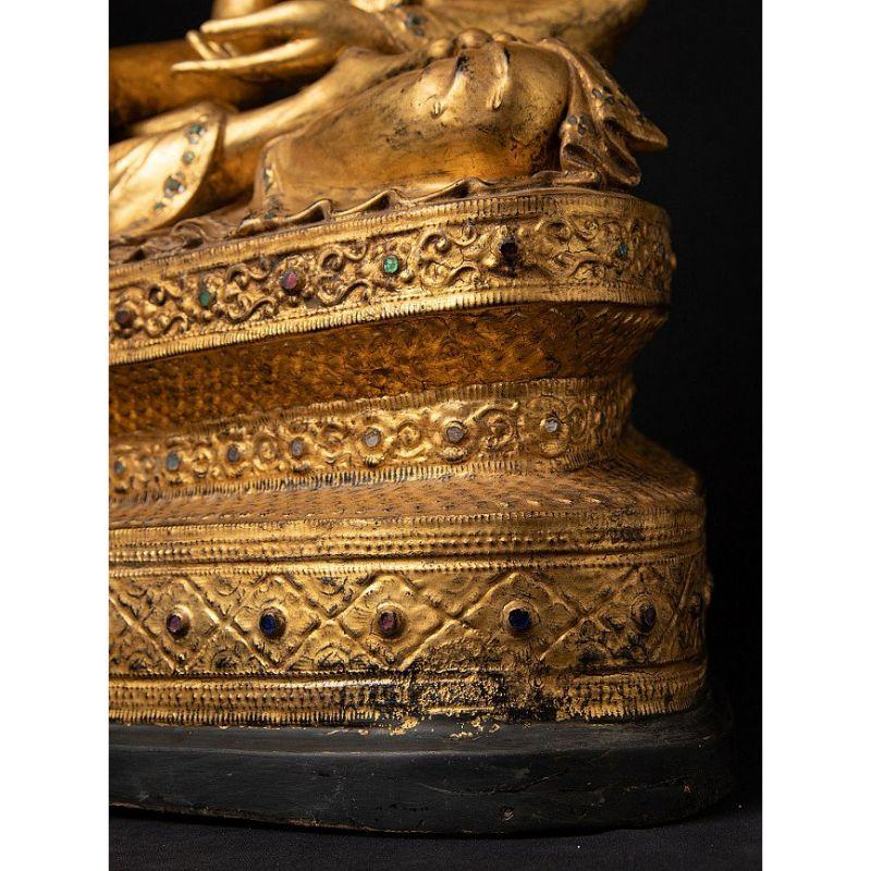 Antica statua di Buddha birmano Mandalay dalla Birmania in vendita 13