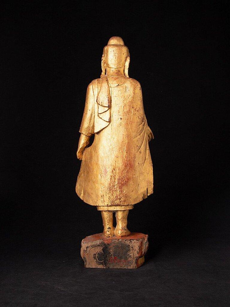 19th Century Antique Burmese Mandalay Buddha Statue from Burma For Sale