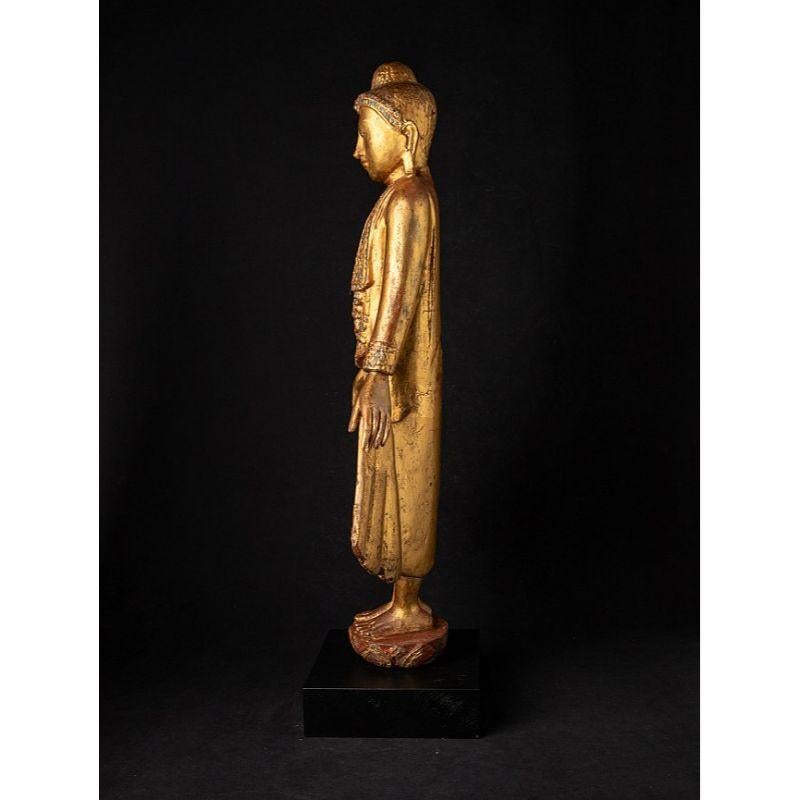 Antique Burmese Mandalay Buddha Statue from Burma For Sale 1