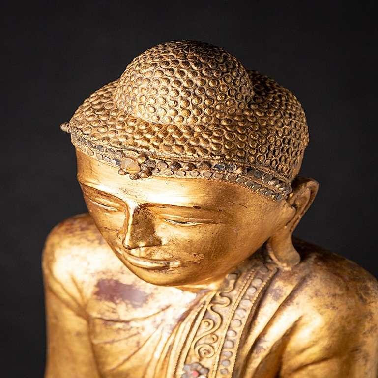 Antike burmesische Mandalay-Buddha-Statue aus Burma im Angebot 2