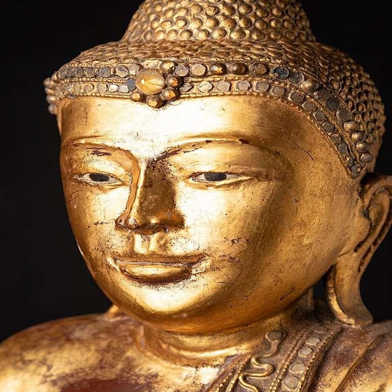 Antique Burmese Mandalay Buddha Statue from Burma For Sale 4