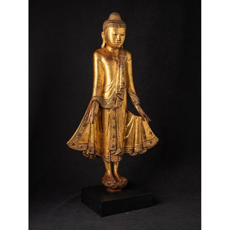 Antique Burmese Mandalay Buddha Statue from Burma For Sale 4