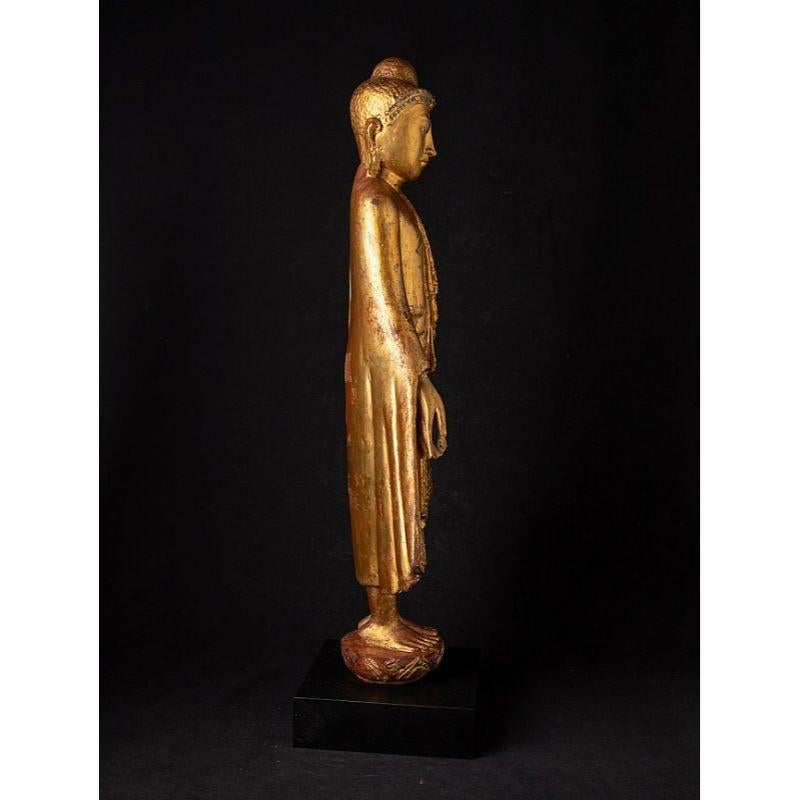Antique Burmese Mandalay Buddha Statue from Burma For Sale 3