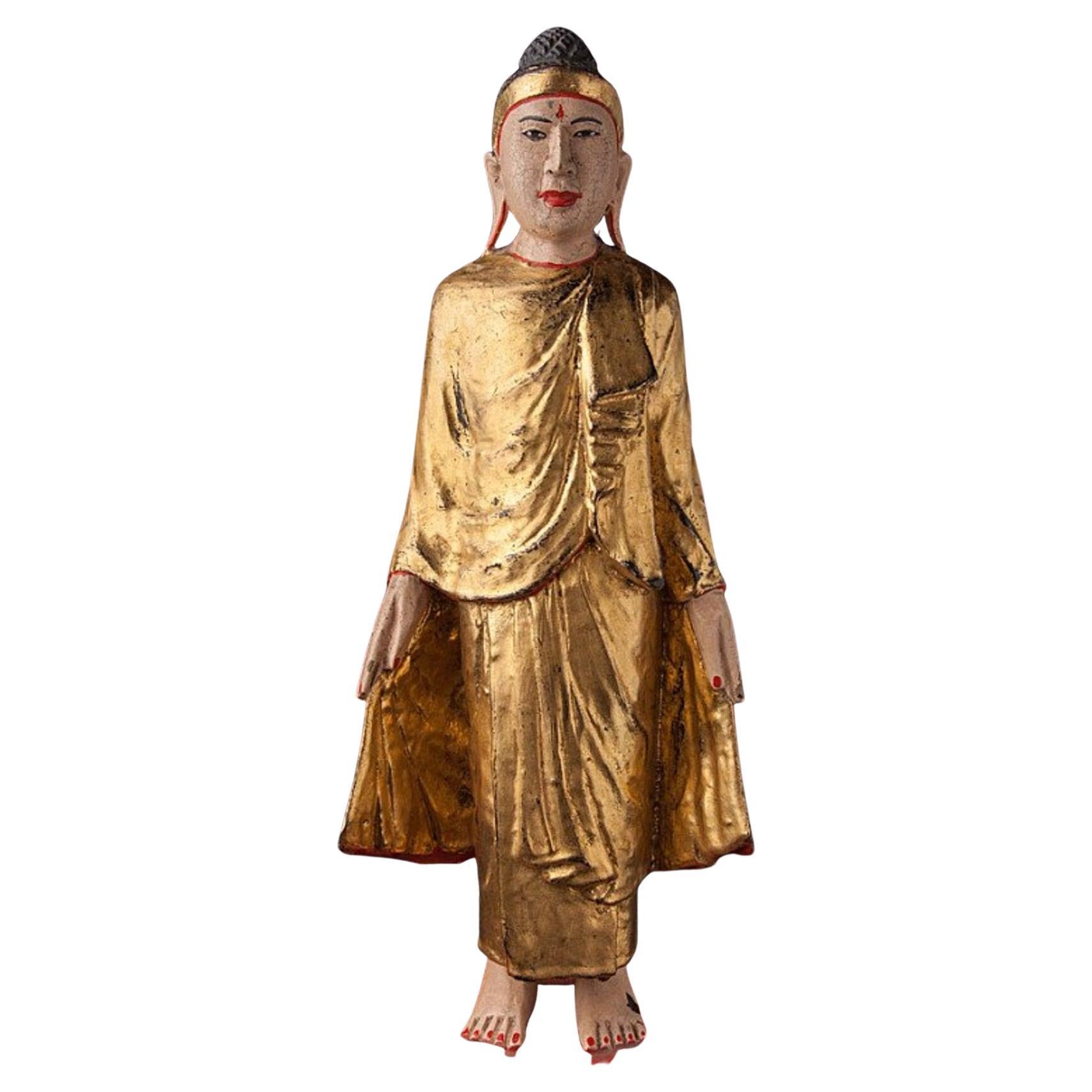 Antike burmesische Mandalay-Buddha-Statue aus burmesischen Original-Buddhas