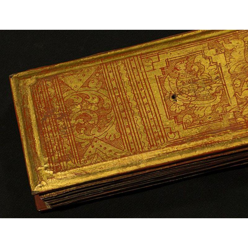 Antikes burmesisches Manuscript – Kammavaca-Buch aus Birma im Zustand „Gut“ im Angebot in DEVENTER, NL