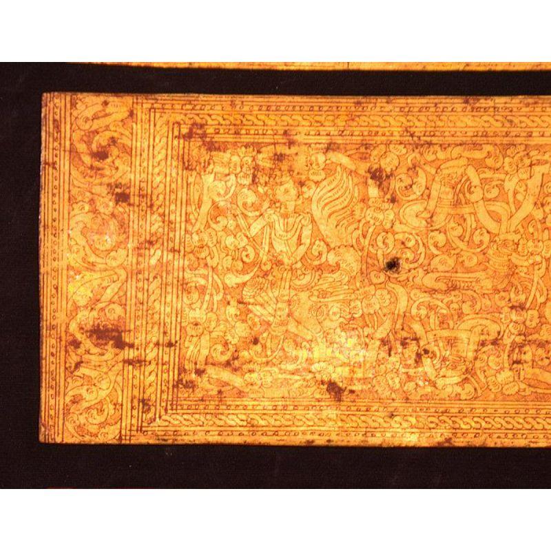 Wood Antique Burmese Manuscript - Kammavaca book from Burma