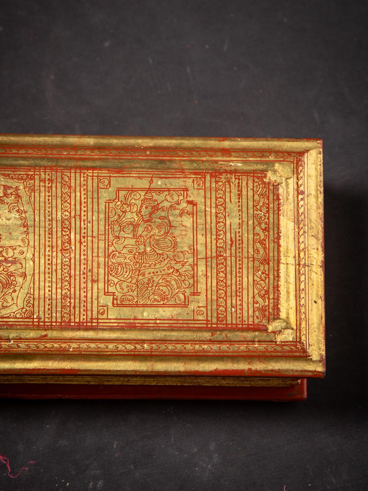 Laque Manuscrit birman ancien - Livre Kammavaca de Birmanie en vente
