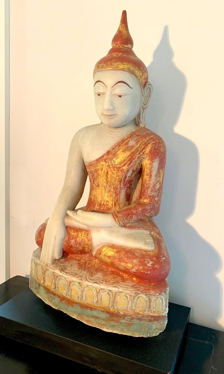 Antique Burmese Marble Buddha Statue at 1stDibs antique buddha statue