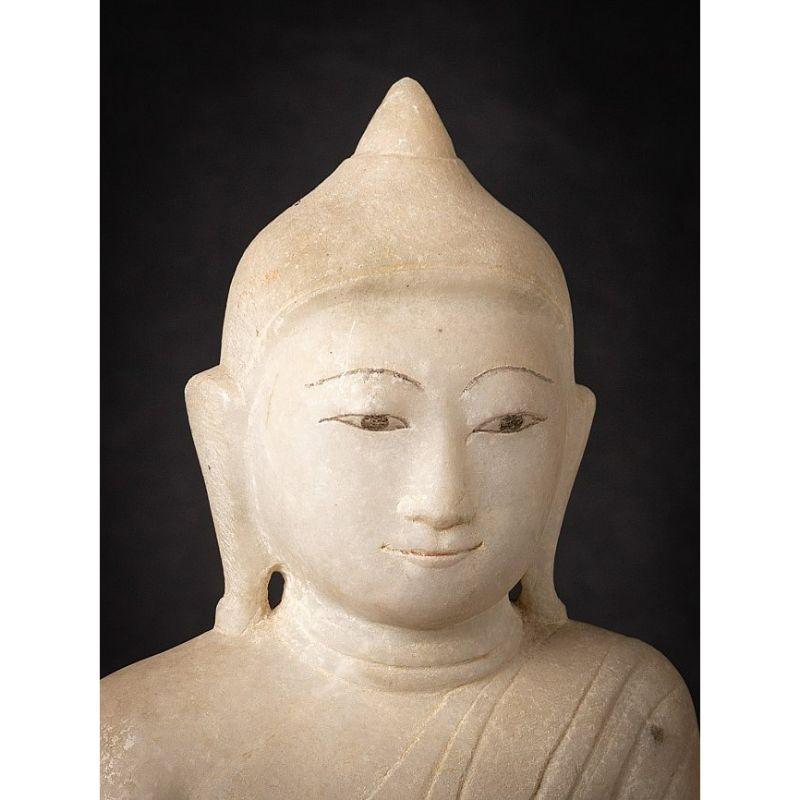 Antike burmesische Buddha-Statue aus burmesischem Marmor aus Burma im Angebot 7