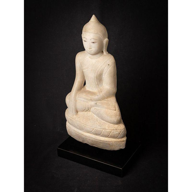 Antike burmesische Buddha-Statue aus burmesischem Marmor aus Burma im Angebot 8