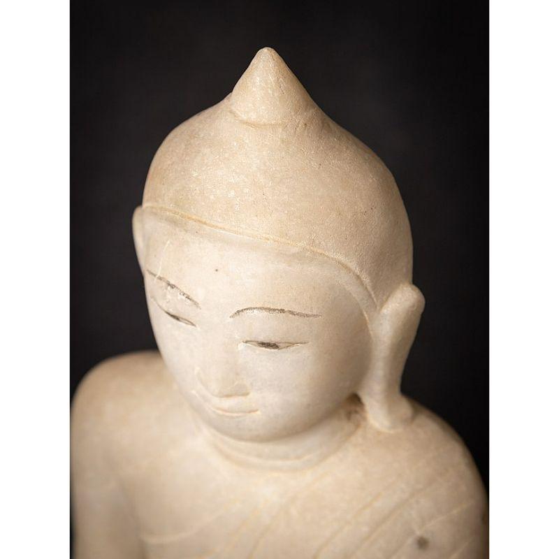 Antike burmesische Buddha-Statue aus burmesischem Marmor aus Burma im Angebot 9