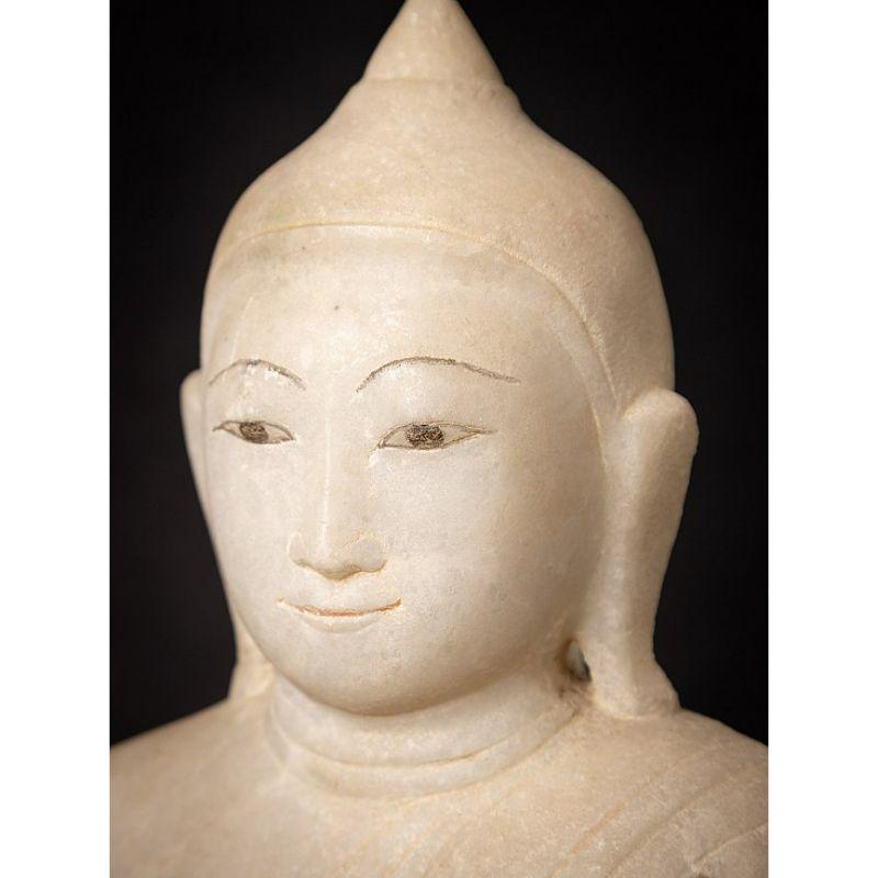 Antike burmesische Buddha-Statue aus burmesischem Marmor aus Burma im Angebot 10