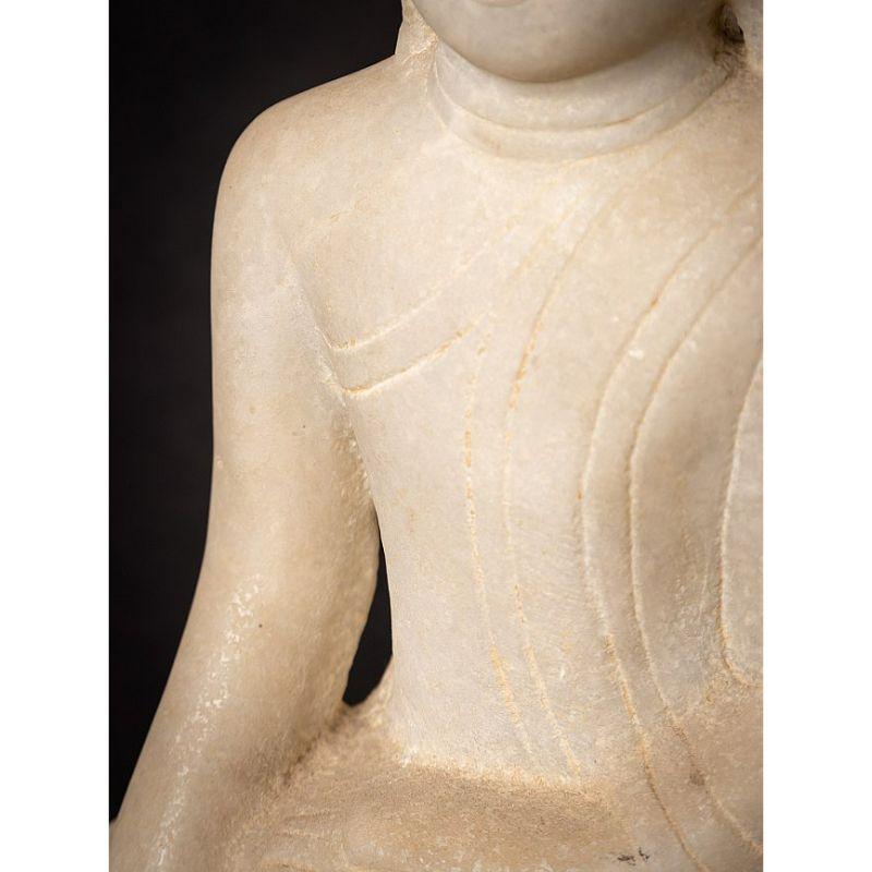 Antike burmesische Buddha-Statue aus burmesischem Marmor aus Burma im Angebot 11