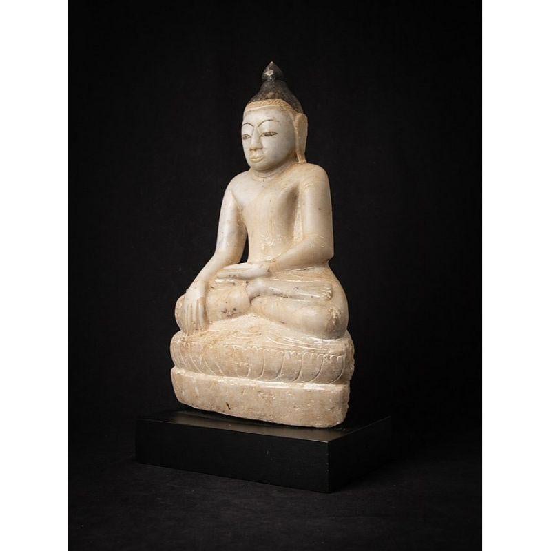 18th Century and Earlier Antique Burmese Marble Buddha Statue from Burma For Sale
