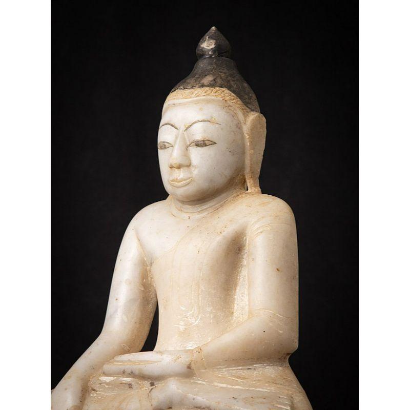 Antique Burmese Marble Buddha Statue from Burma For Sale 1