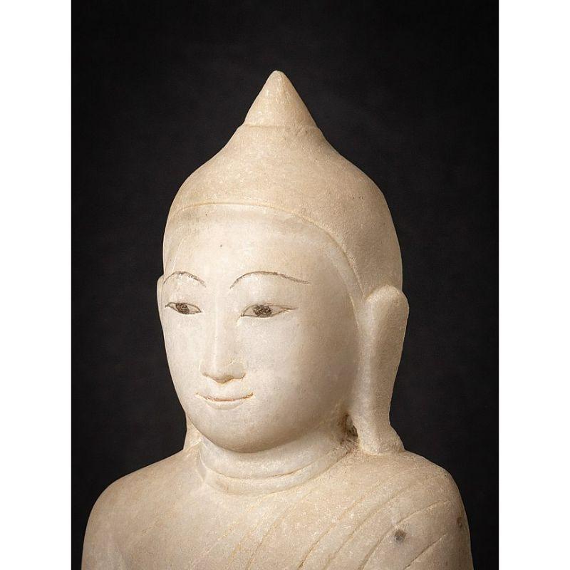 Antike burmesische Buddha-Statue aus burmesischem Marmor aus Burma im Angebot 1