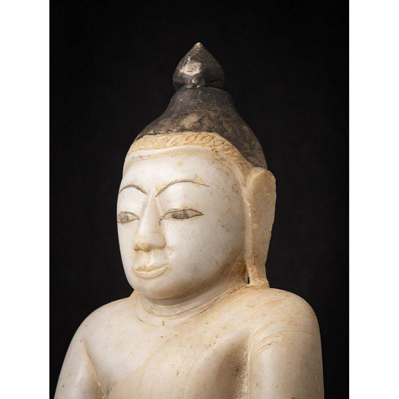 Antique Burmese Marble Buddha Statue from Burma For Sale 2
