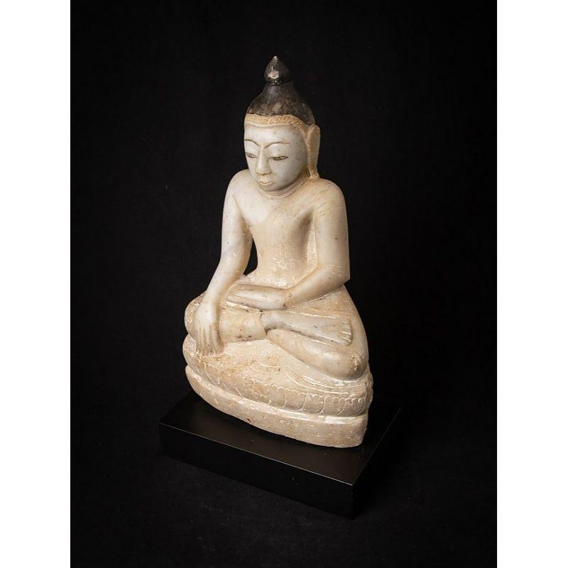 Antique Burmese Marble Buddha Statue from Burma For Sale 3