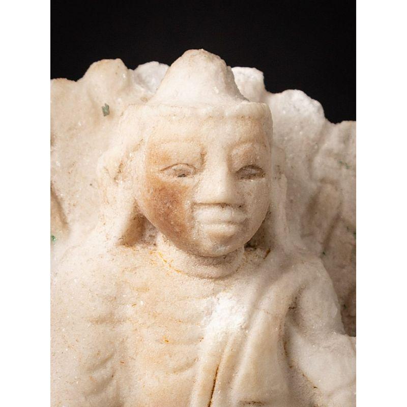 Antique Burmese Marble Buddha Statue from Burma For Sale 4