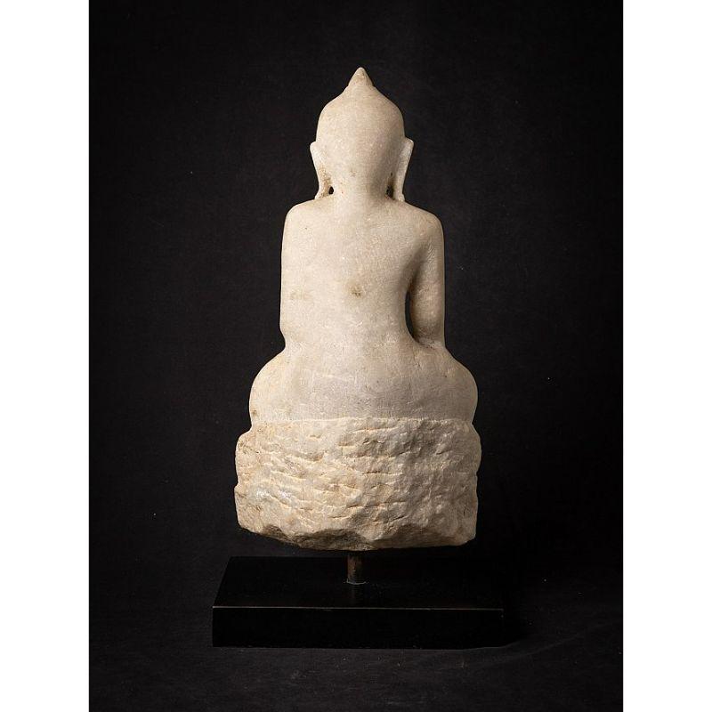 Antike burmesische Buddha-Statue aus burmesischem Marmor aus Burma im Angebot 3