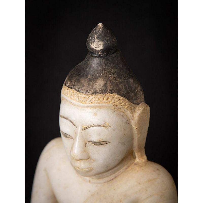 Antique Burmese Marble Buddha Statue from Burma For Sale 4