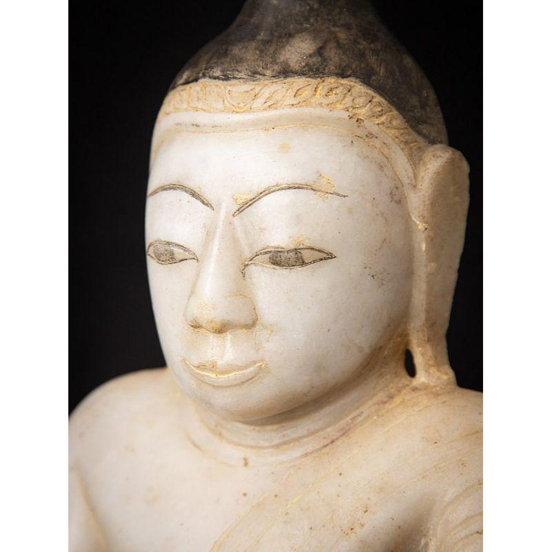 Antique Burmese Marble Buddha Statue from Burma For Sale 5