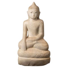 Statue de Bouddha antique en marbre birman de Birmanie