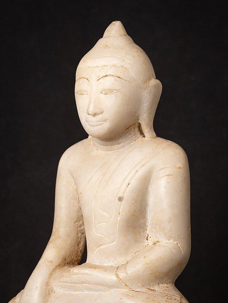 Antique Burmese Marble Shan Buddha from Burma Original Buddhas For Sale 7