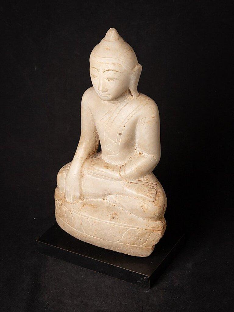 Antique Burmese Marble Shan Buddha from Burma Original Buddhas For Sale 9