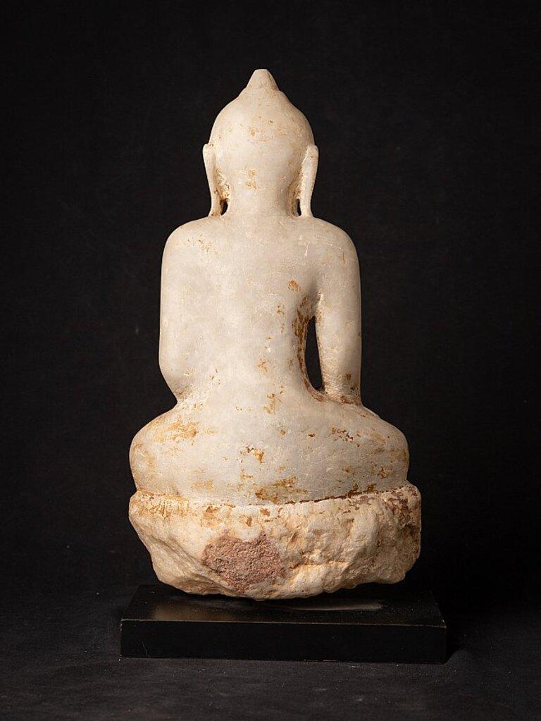 18th Century and Earlier Antique Burmese Marble Shan Buddha from Burma Original Buddhas For Sale