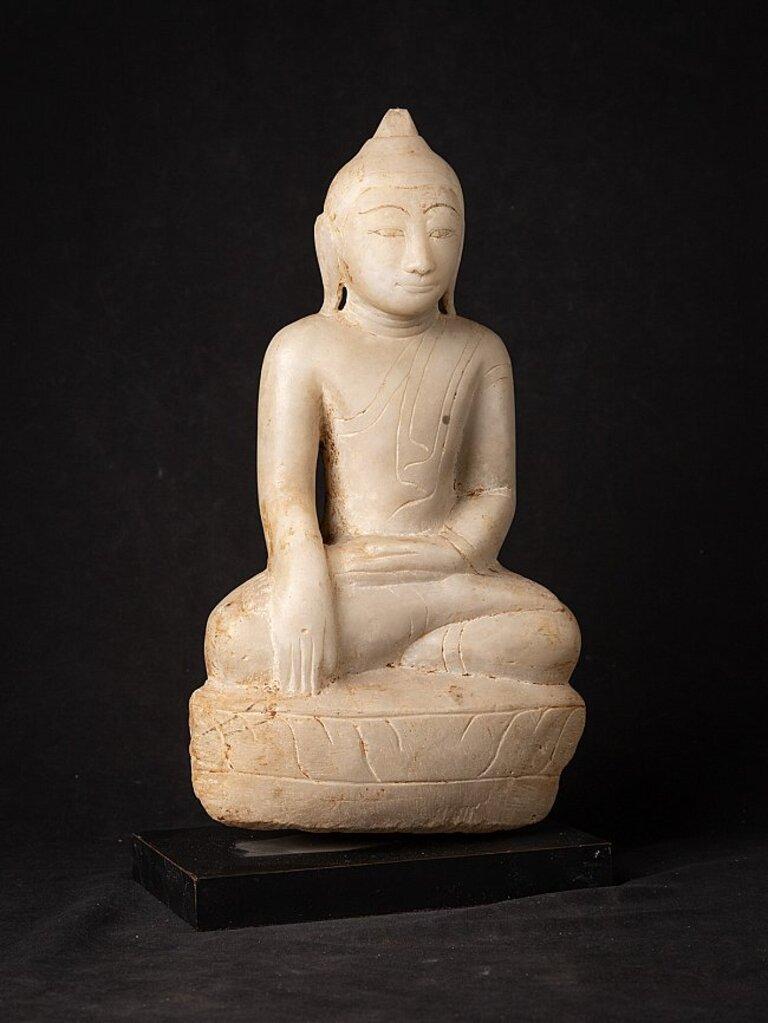 Antique Burmese Marble Shan Buddha from Burma Original Buddhas For Sale 2