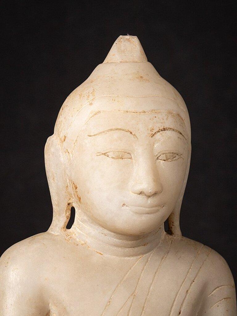 Antique Burmese Marble Shan Buddha from Burma Original Buddhas For Sale 4