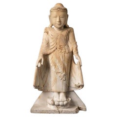 Antike burmesische Shan-Buddha-Statue aus Marmor aus Burma