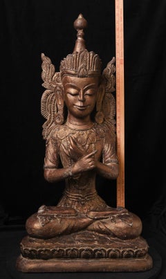 Antique Burmese Mon Style "Jambupati" Bronze Buddha