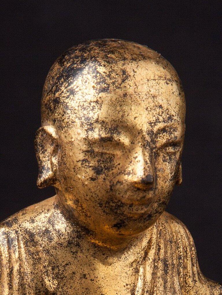 Antique Burmese Monk Statue from Burma For Sale 5