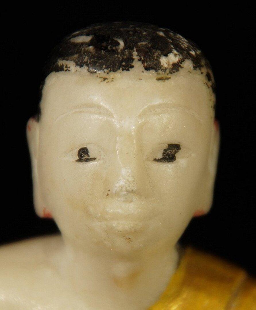 Antique Burmese monk statue from Burma For Sale 6