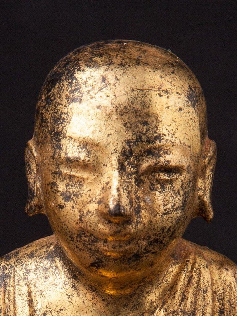 Antique Burmese Monk Statue from Burma For Sale at 1stDibs