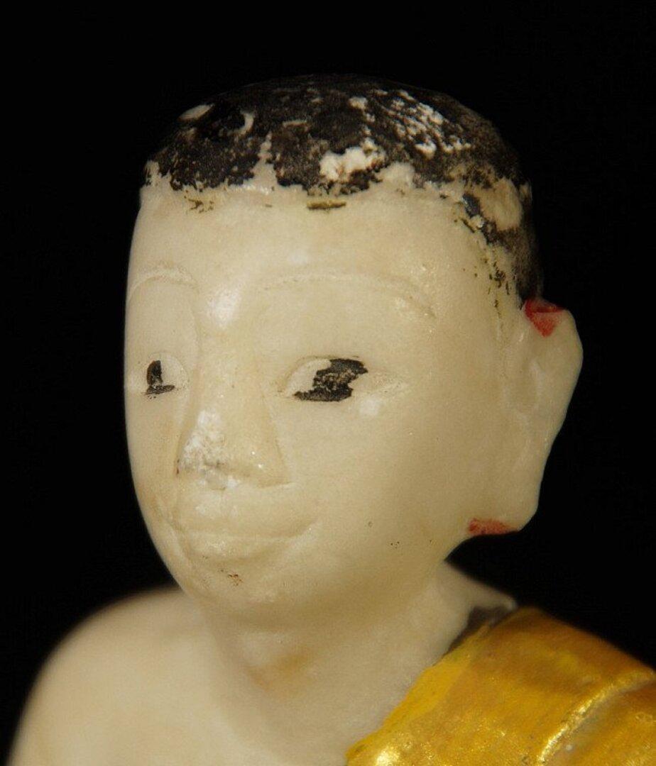 Antique Burmese monk statue from Burma For Sale 7