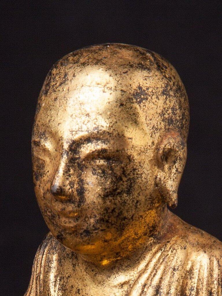 Antique Burmese Monk Statue from Burma For Sale 7
