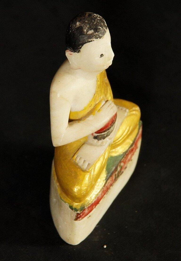 Antique Burmese monk statue from Burma For Sale 9