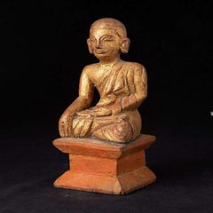Antique Burmese monk statue from Burma