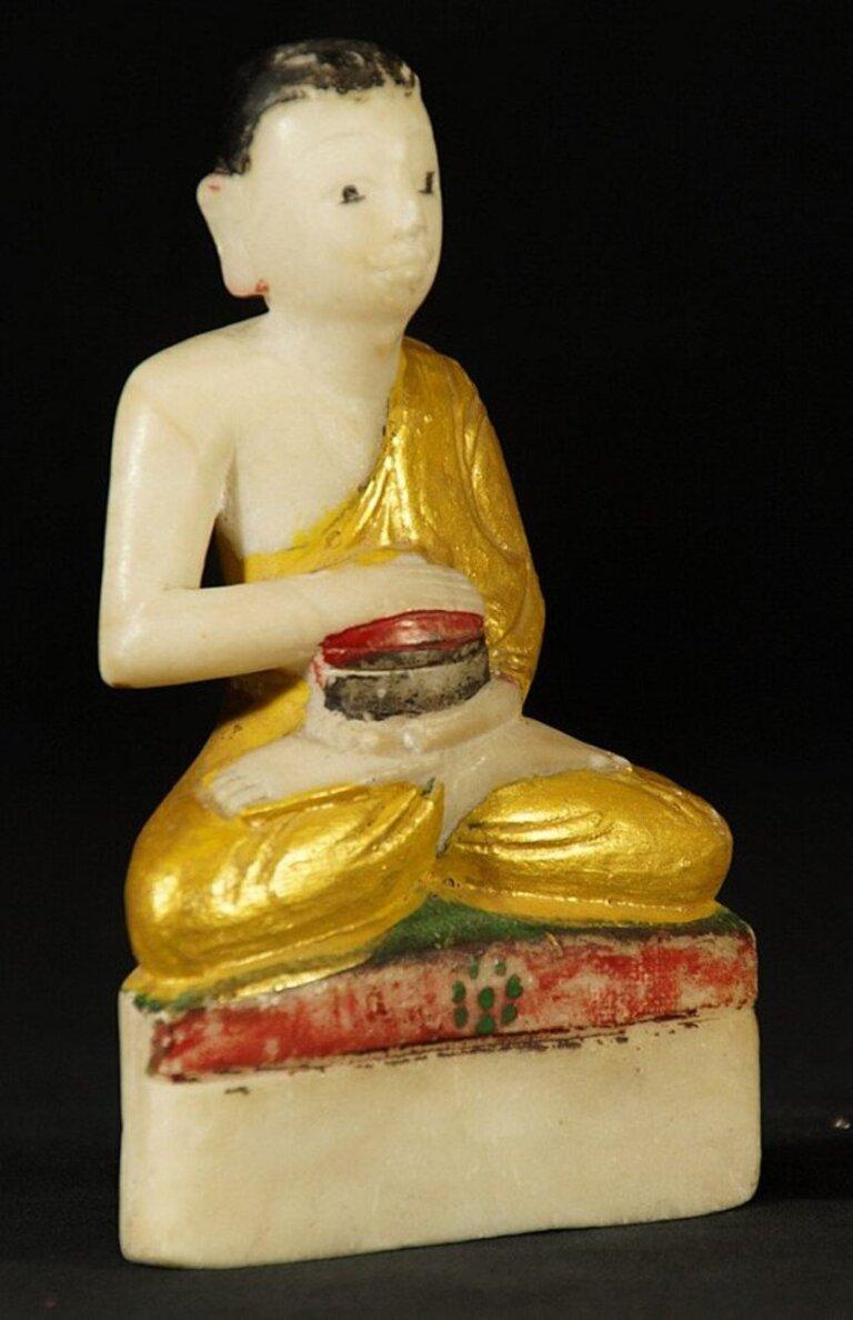 Antique Burmese monk statue from Burma For Sale 1