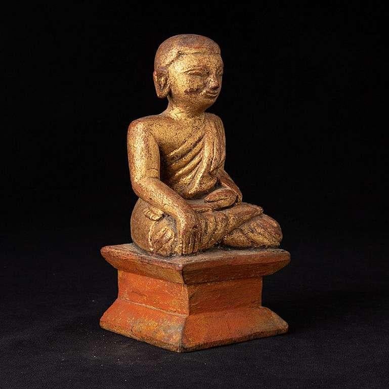 Antique Burmese monk statue from Burma For Sale 1