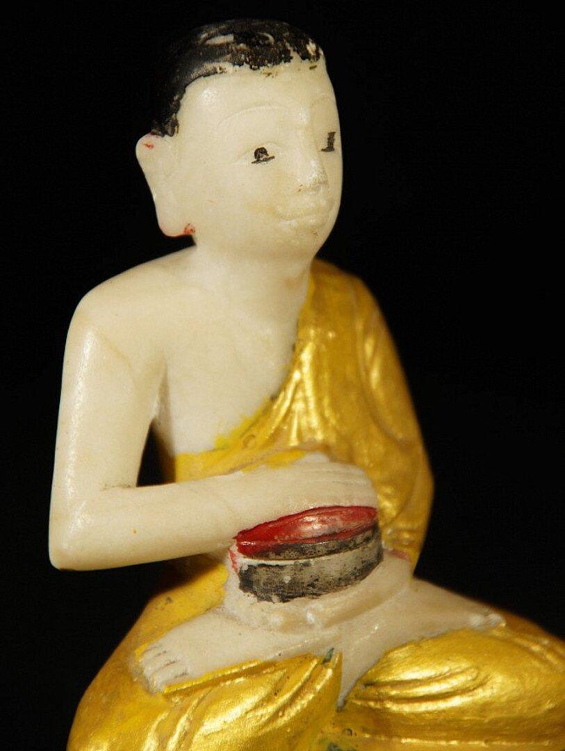 Antique Burmese monk statue from Burma For Sale 2