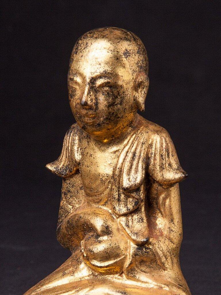 Antique Burmese Monk Statue from Burma For Sale 4