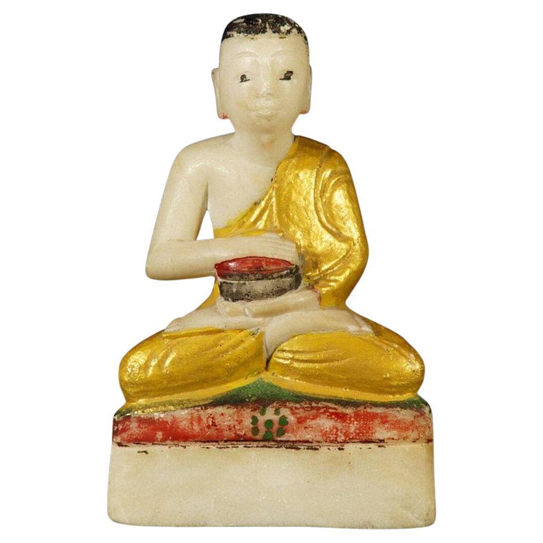 Antique Burmese monk statue from Burma For Sale