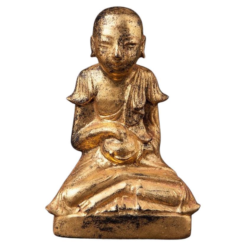 Antique Burmese Monk Statue from Burma For Sale