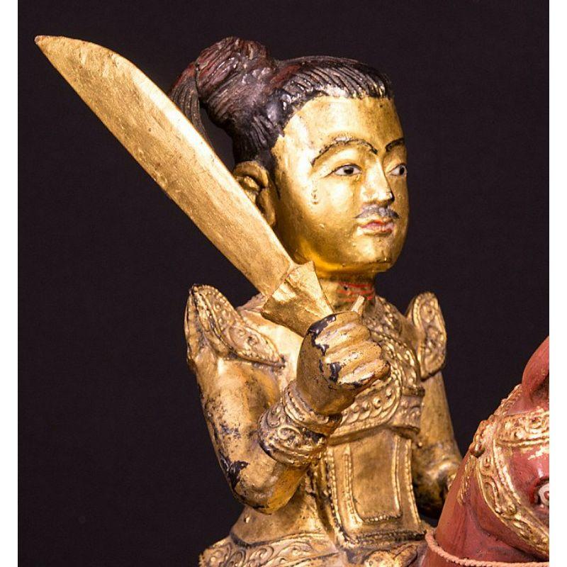 Estatua birmana antigua de Nat de Birmania en venta 4